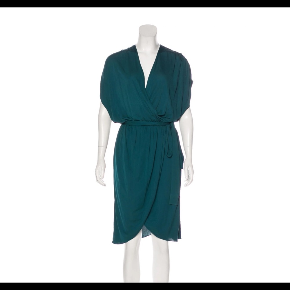 C&T Costello Tagliapietra Emerald Wrap Dress